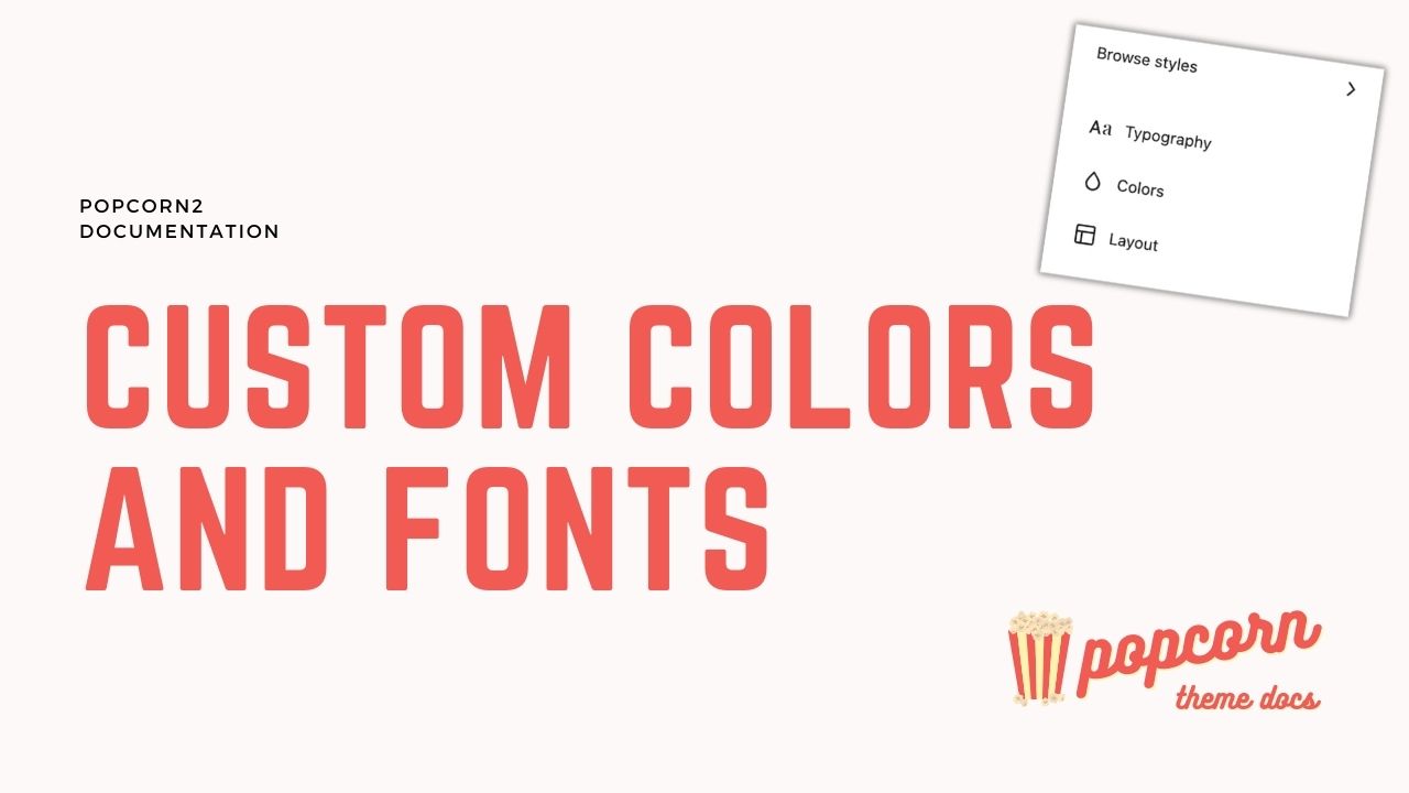 How to change fonts and colors