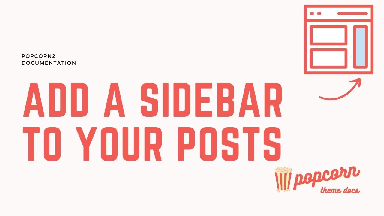 Add a Sidebar to Posts